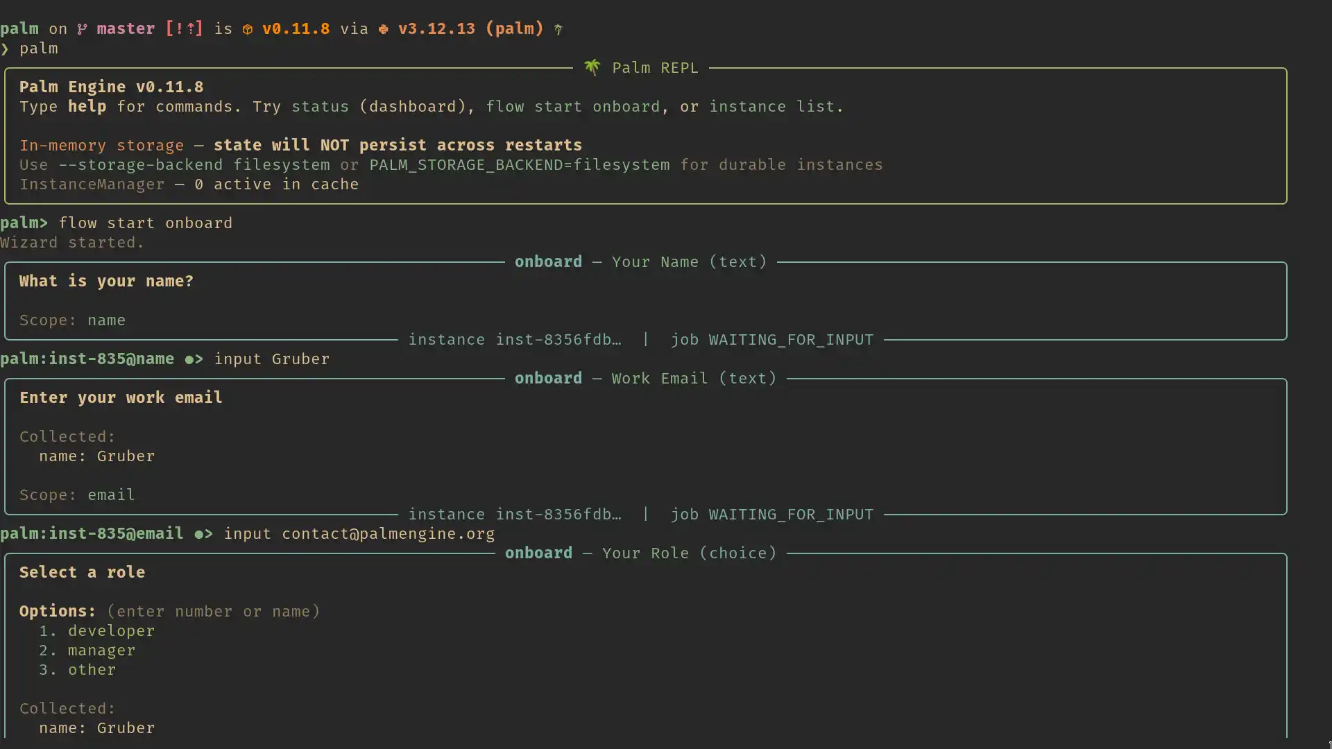 REPL Wizard Interaction